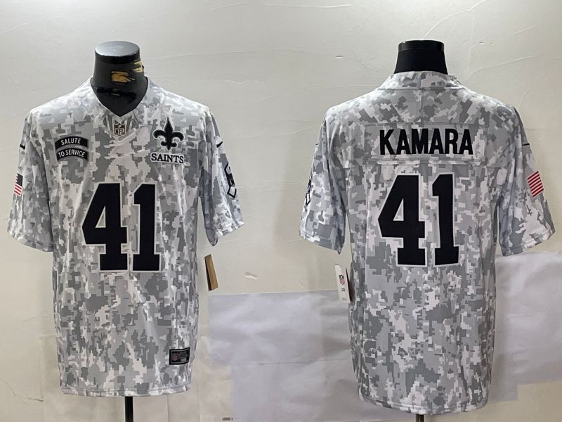 Men New Orleans Saints #41 Kamara Nike Arctic Camo 2024 Salute to Service Limited NFL Jersey->new orleans saints->NFL Jersey